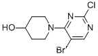 Molecular Structure of 477593-22-9 (1-(5-bromo-2-chloropyrimidin-4-yl)piperidin-4-ol)